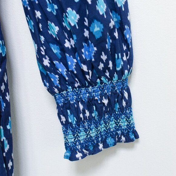 Tuckernuck Pink City Prints Blue Isabel Tiered Midi Dress in Ocean Ikat Size XS - Picture 6 of 10